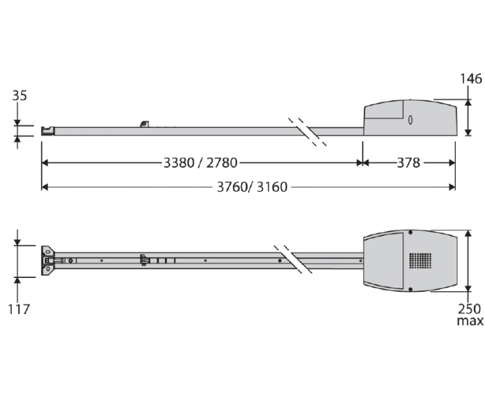 BFT BOTTICELLI SMART BT A850 Автоматика для гаражных ворот, шина с ремнем до 2.4м BFT A850 KIT-1 фото