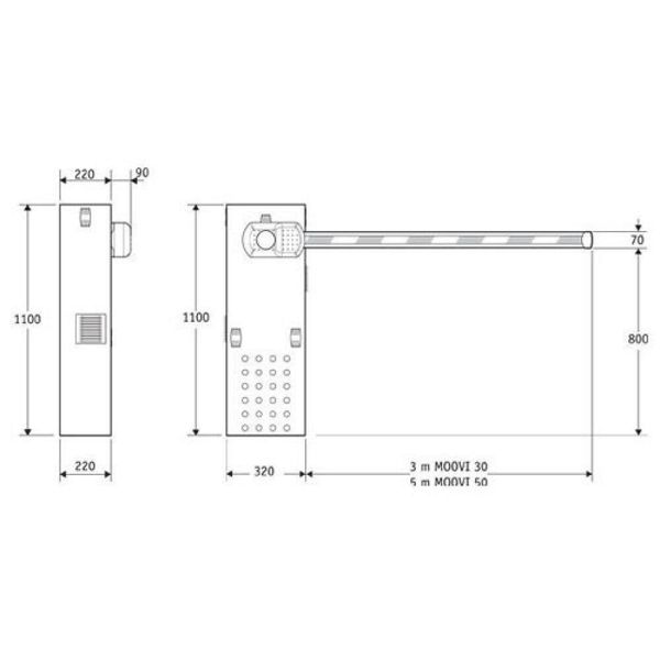 Шлагбаум BFT MOOVI 30 KIT (стрила 4.25м.) MOOVI 30S KIT-3 фото